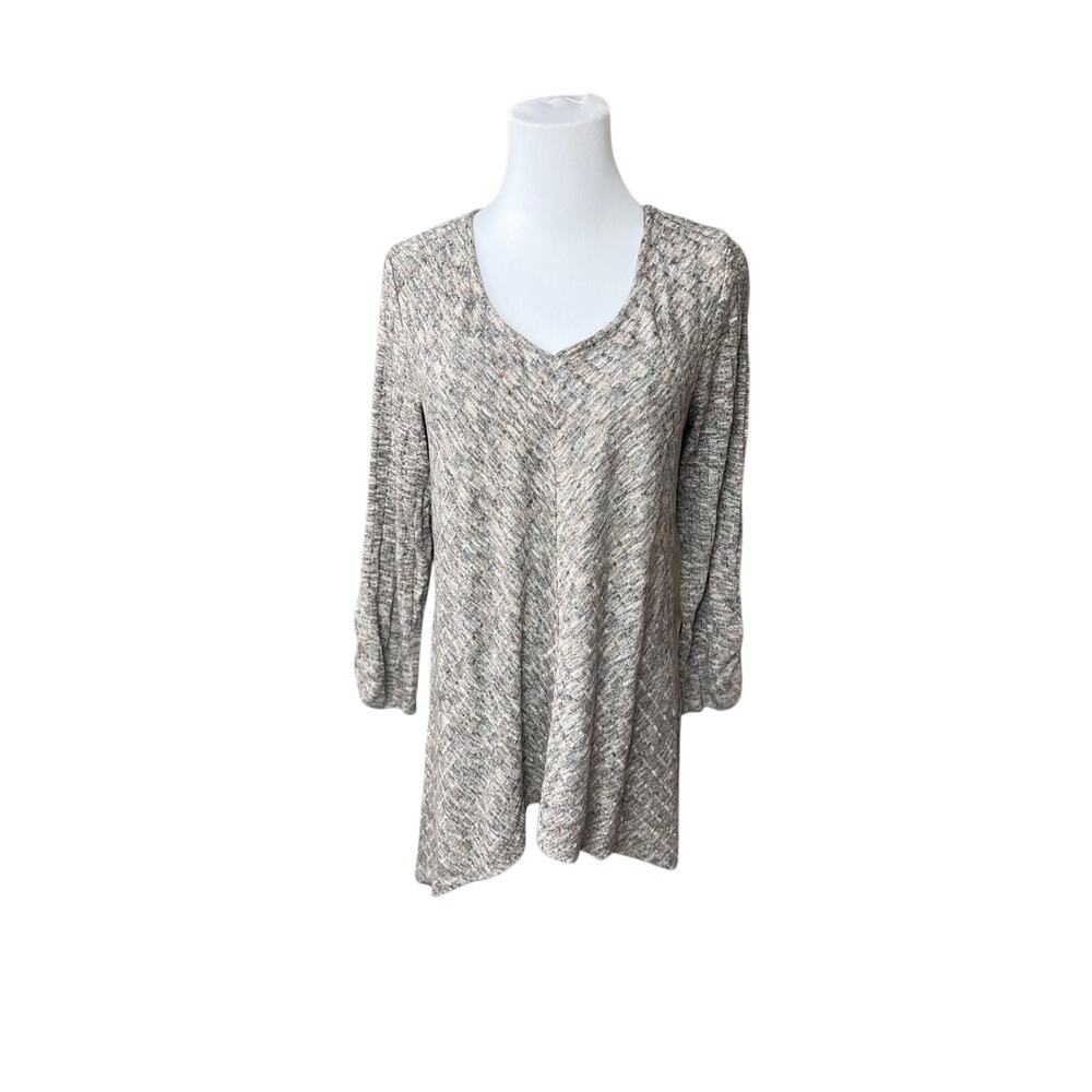 Alyx Lightweight Asymmetrical Sweater XL Merle Brown Green Casual Earth Tones